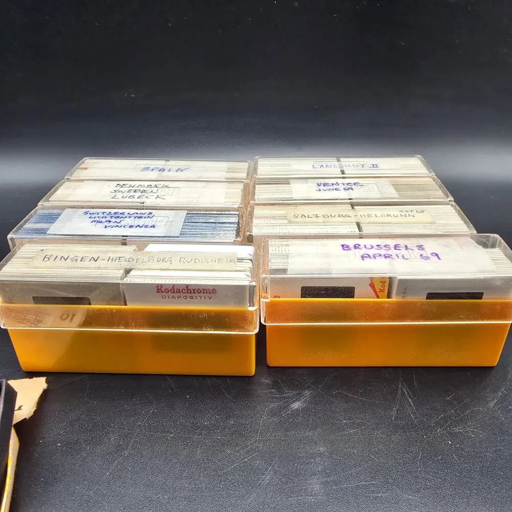 Vintage 35mm Slides Lot of 300 Scenery Landscapes 1960s European 8 Boxes